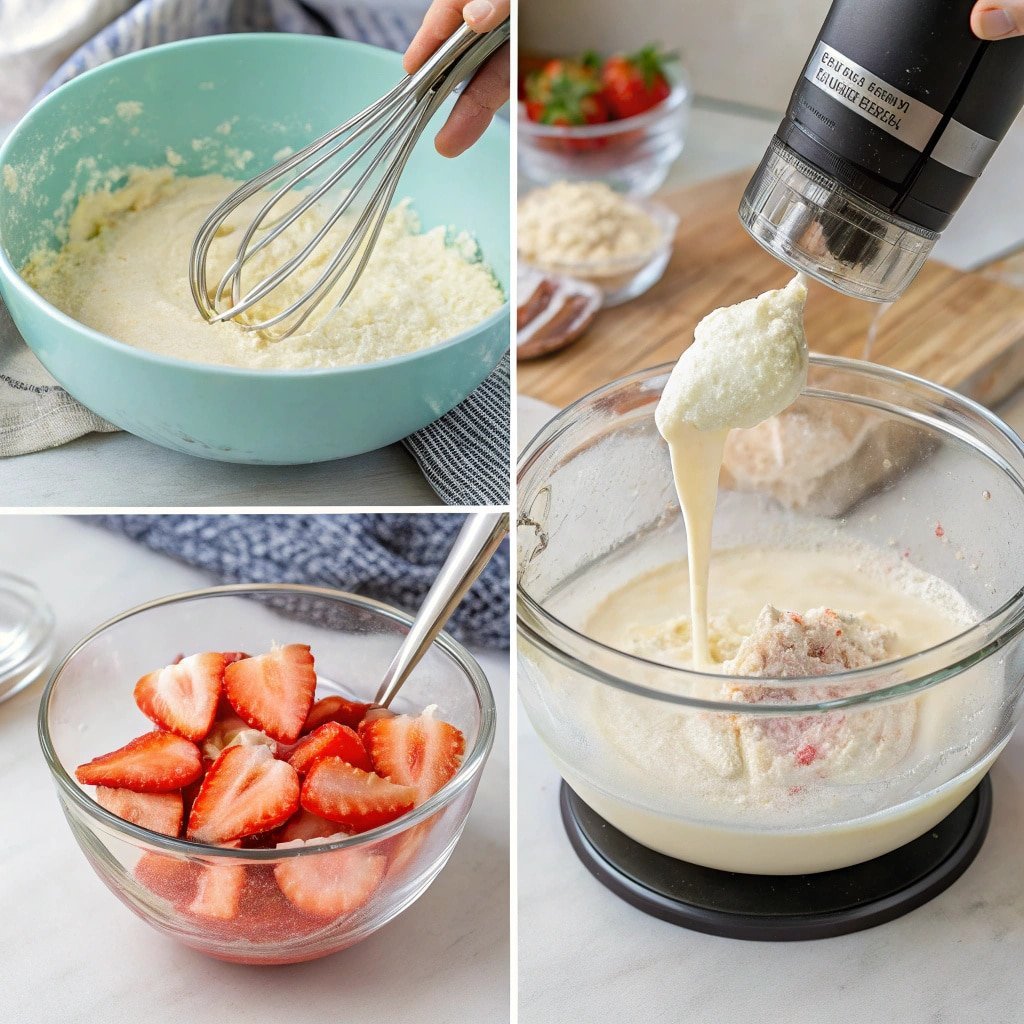 Step-by-step images of Ninja Creami protein ice cream process
