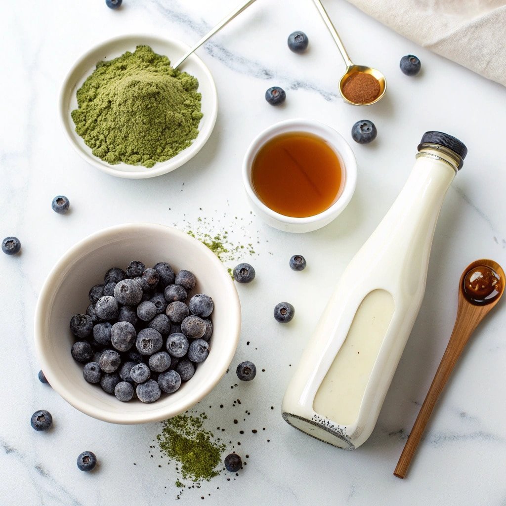 Ninja Creami machine spinning matcha blueberry pint