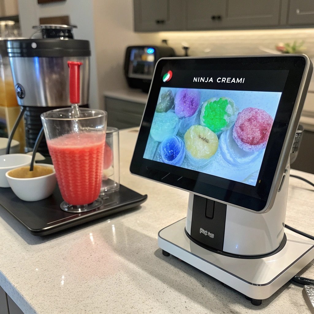 Ninja Creami machine spinning dessert