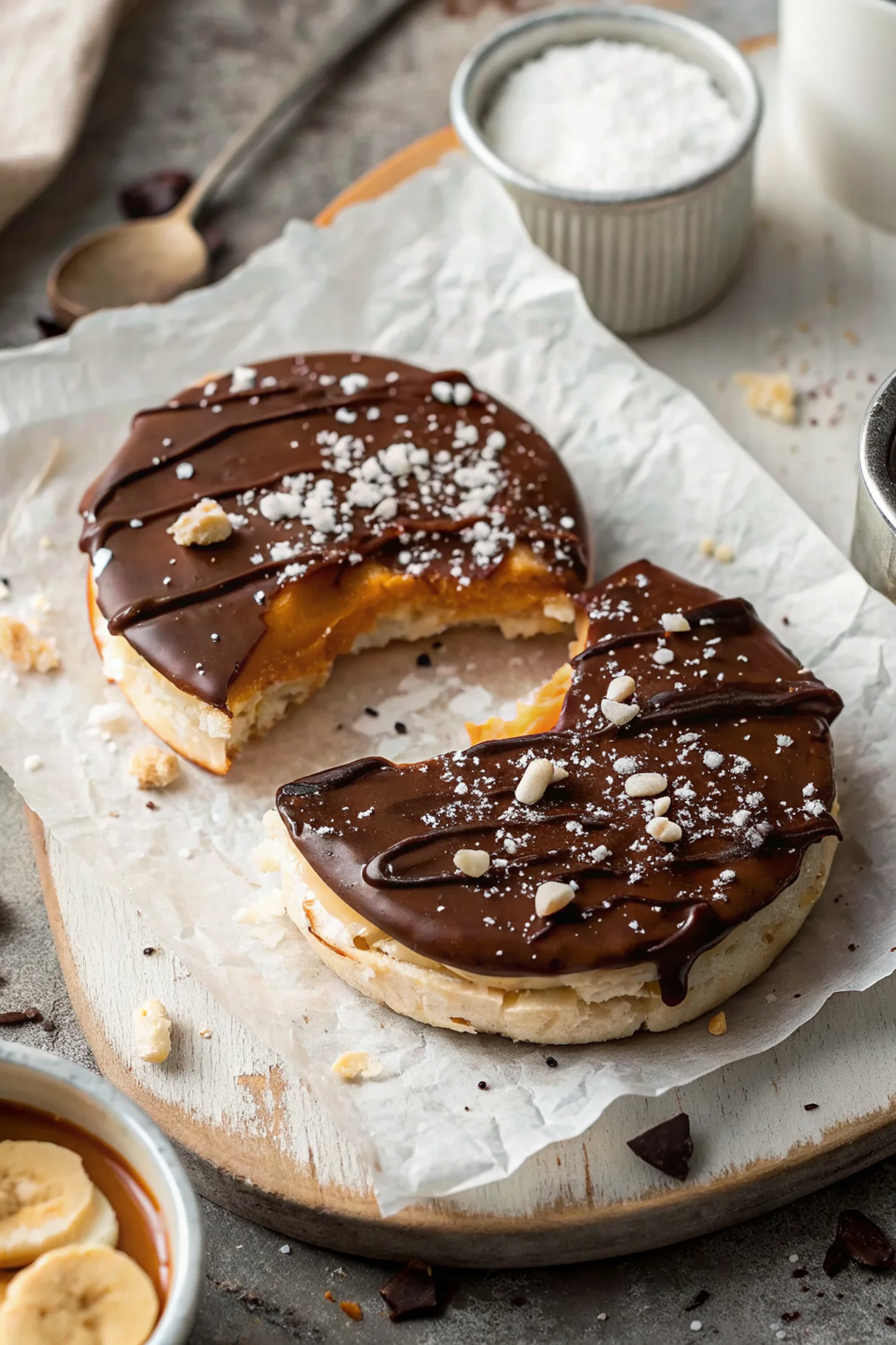 Rice cake with peanut butter, banana, and honey for breakfast.