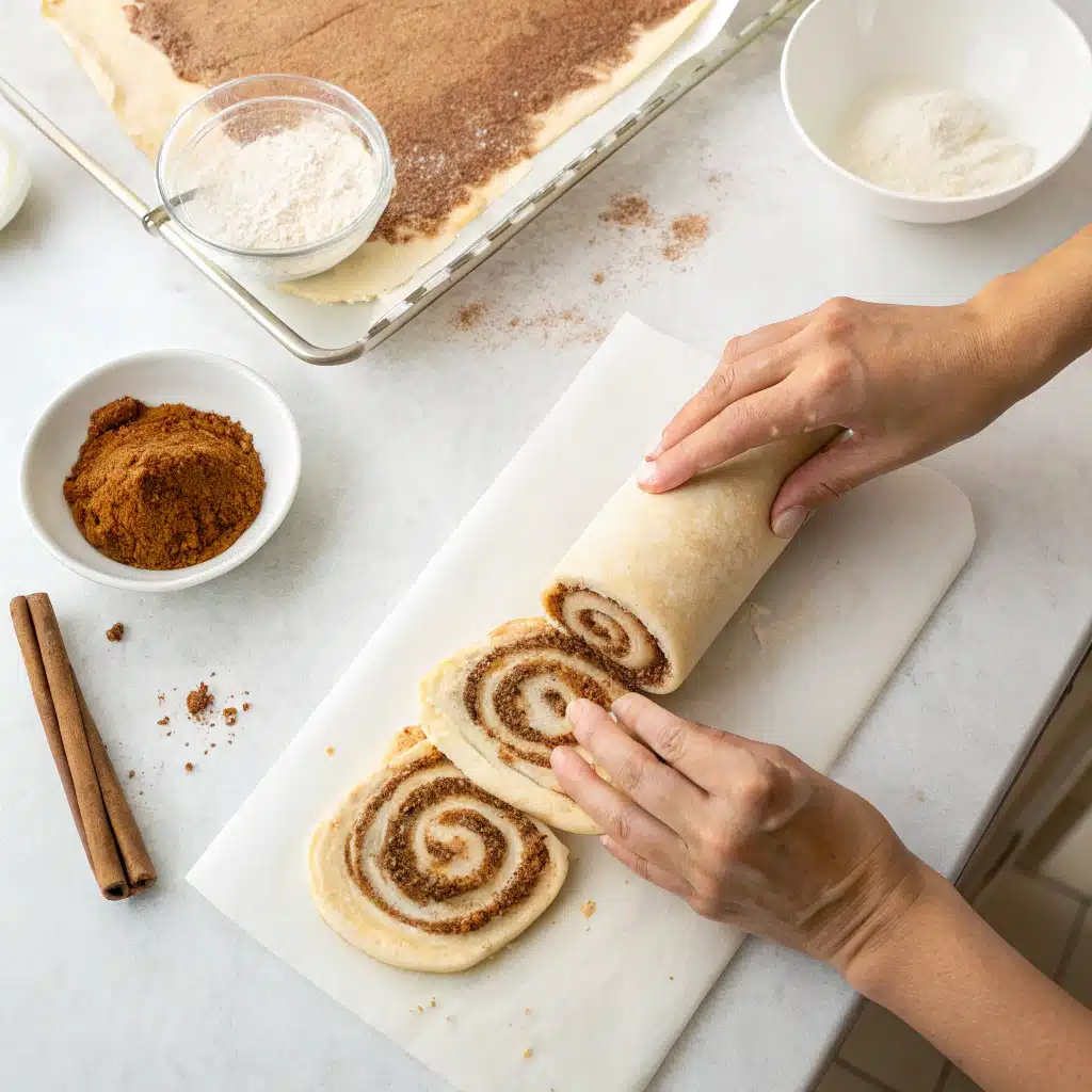 Rolling cinnamon sugar dough for microwave cinnamon roll