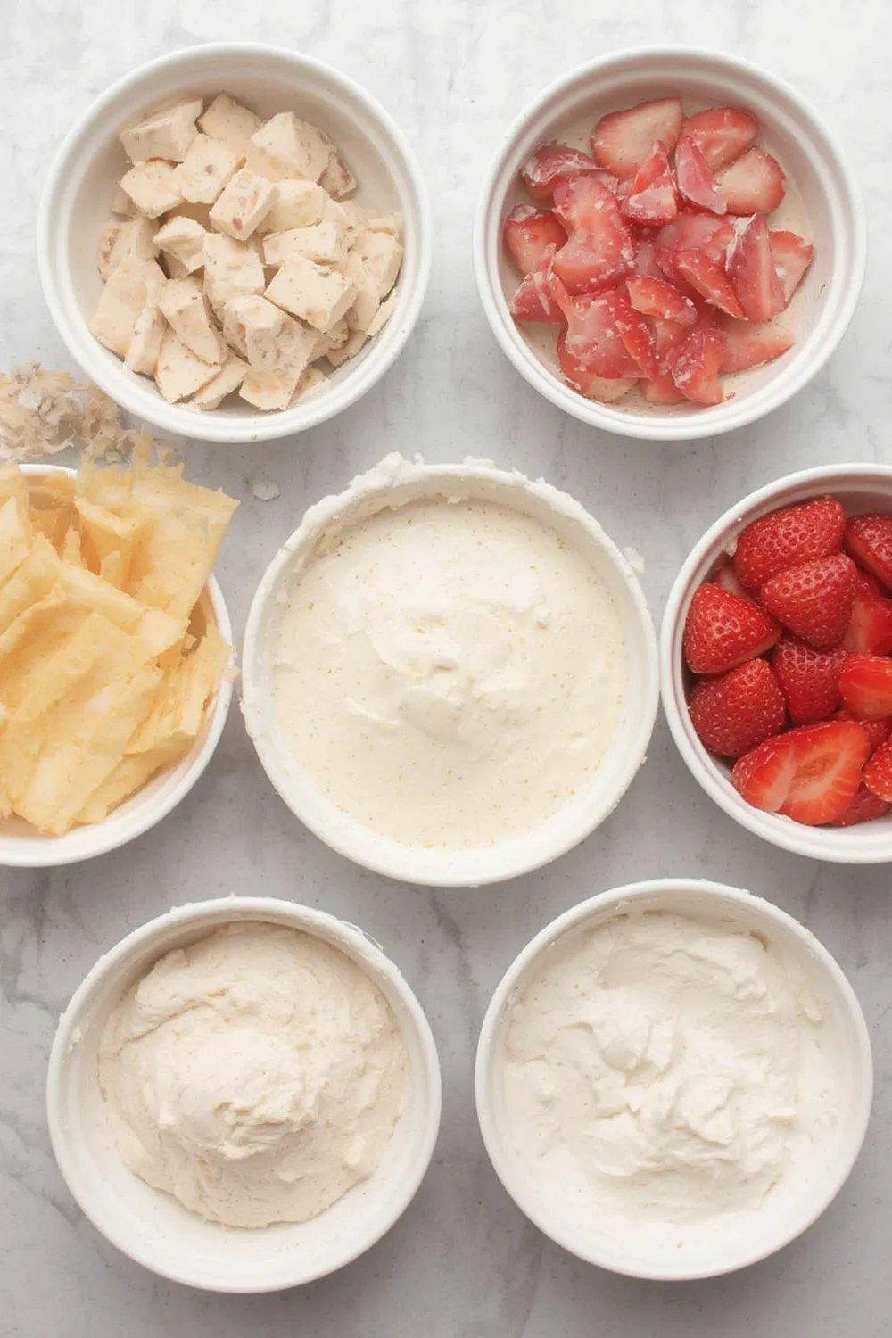 No-Bake Strawberry Cheesecake Dip – Creamy dip served with fresh fruit.