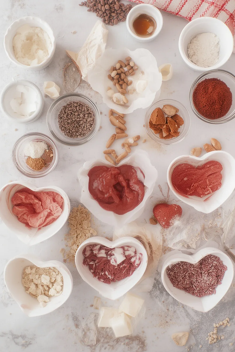 Heart-Shaped Red Velvet Mini Cakes