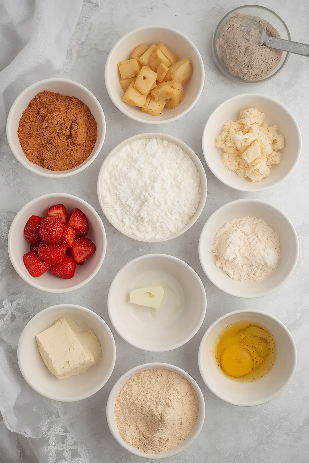 Strawberry Lace-Piped Aesthetic Cake