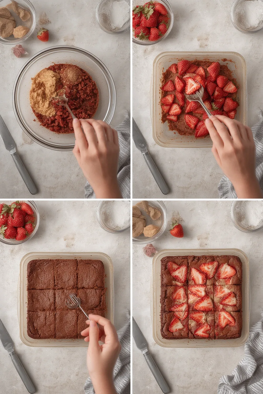 Strawberry Cheesecake Brownies