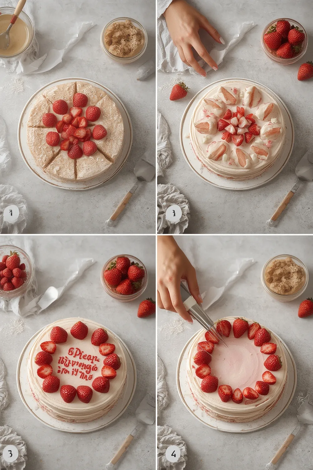 Creative Strawberry Birthday Cake Inspirations